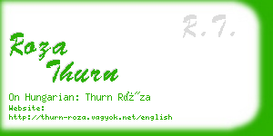 roza thurn business card